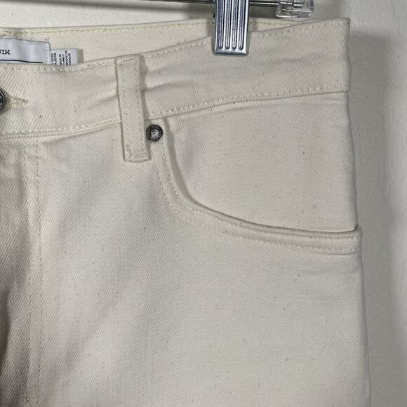 & Other Stories Treasure Cut Wide Leg Jeans Size 30 High Waist Ankle Crop Cream - Picture 5 of 16